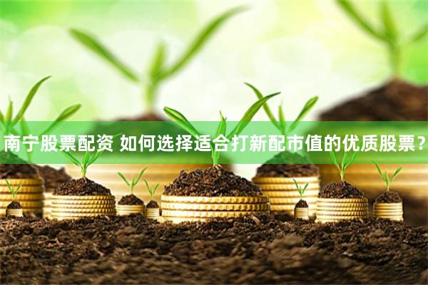 南宁股票配资 如何选择适合打新配市值的优质股票？